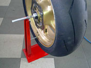 Centrirno stojalo v uporabi